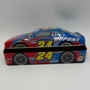 Nascar Jeff Gordon #24 Collectible Car Tin 8 Inch Dupont Race Car Blue Chevy